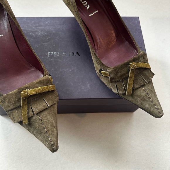 Prada Kitten Heel Loafer Pumps - Picture 5 of 6